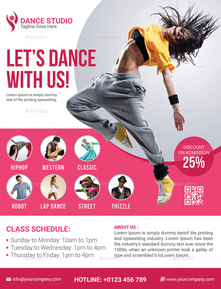 Dance Studio Flyer by Elite_Designer GraphicRiver